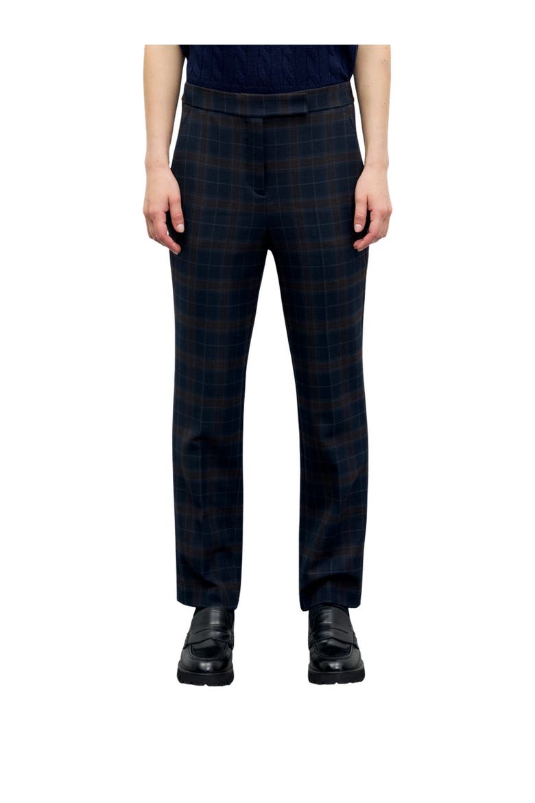 Misa Mid Rise Ankle Grazer Trousers, Main, color, Navy Blue