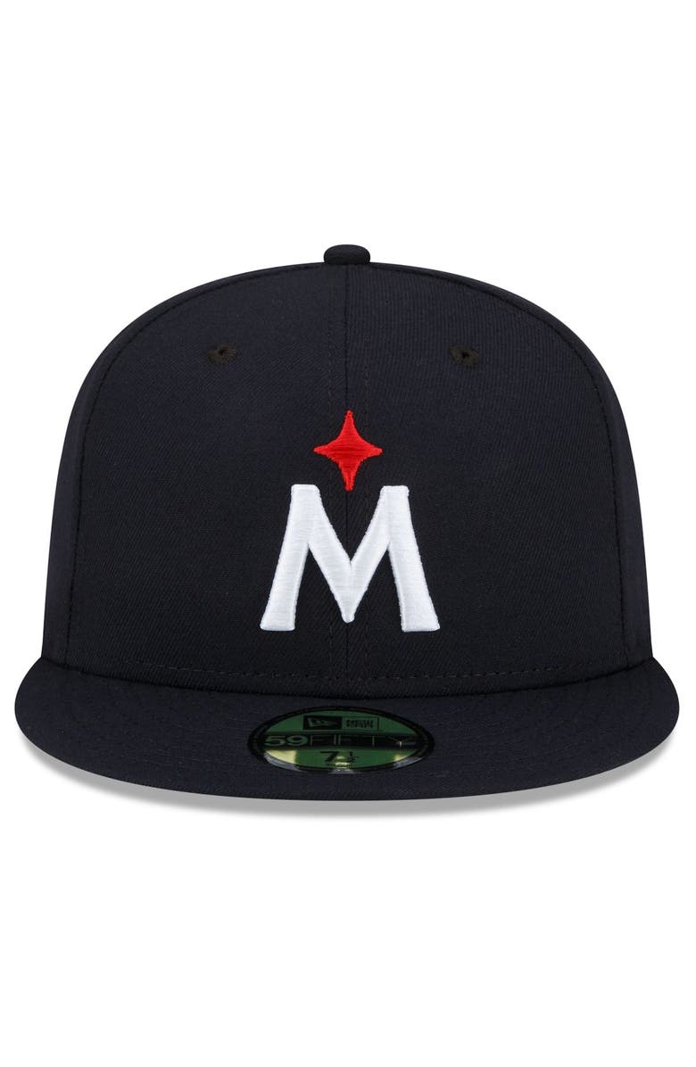 New Era Men's New Era Navy Minnesota Twins 2023 Authentic Collection Road 59FIFTY Fitted Hat, Alternate, color, Navy