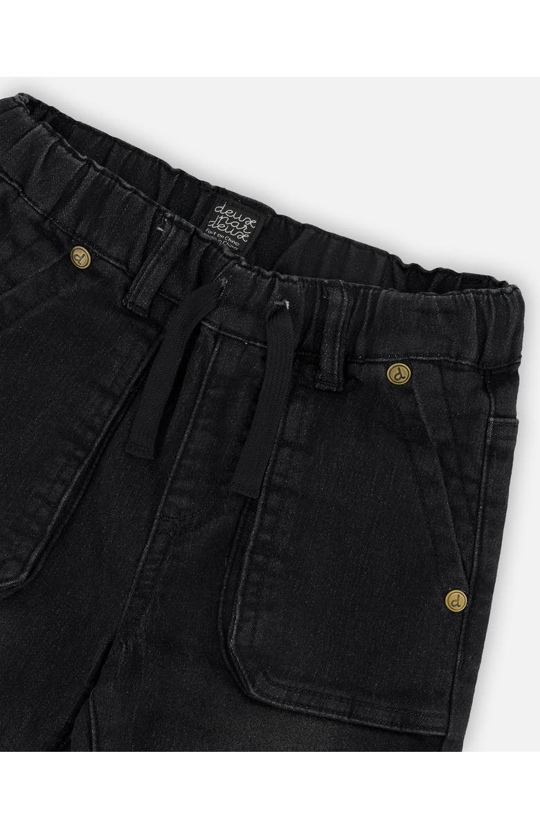 Deux par Deux Boy's French Terry Denim Jogger Pant Black Jeans, Alternate, color, 