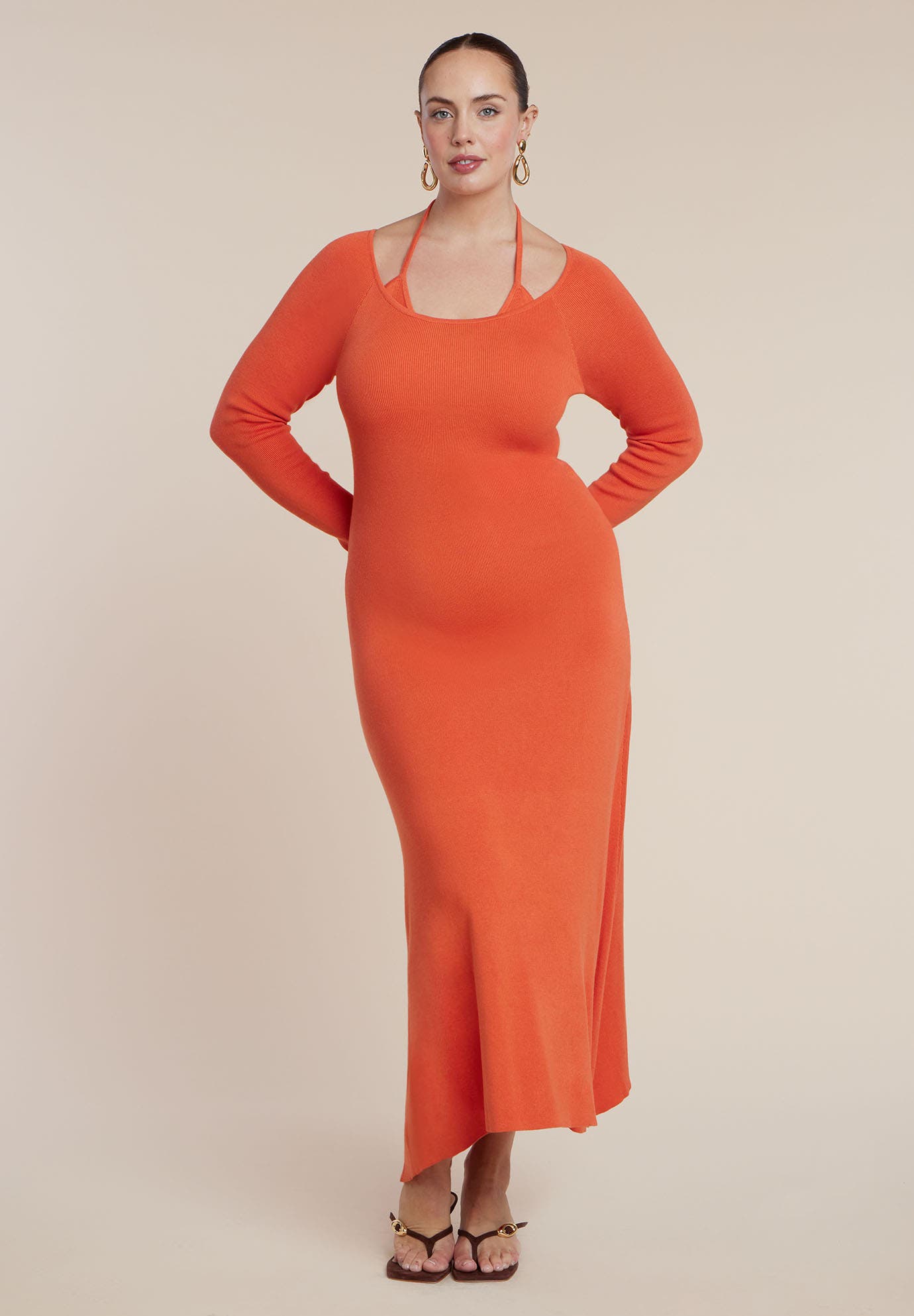 Sweater Dress W Strap - image 2