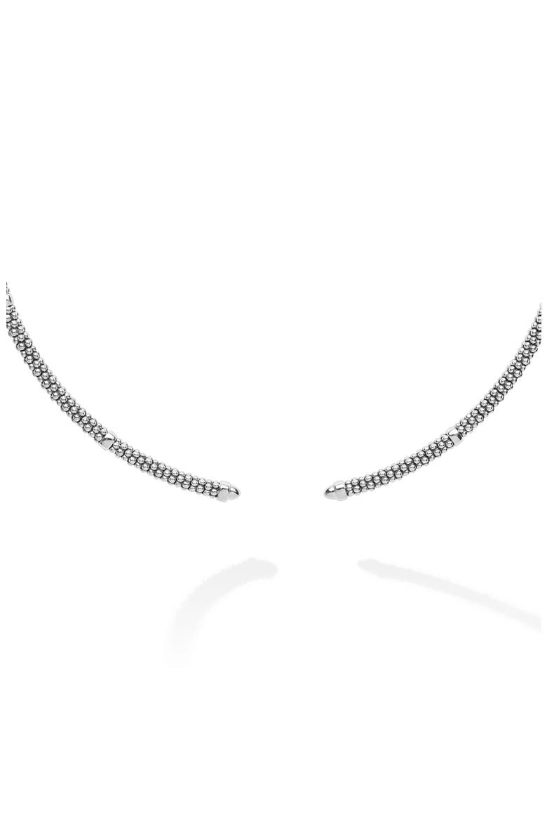 Signature Caviar Sterling Silver Necklace, Alternate, color, STERLING SILVER