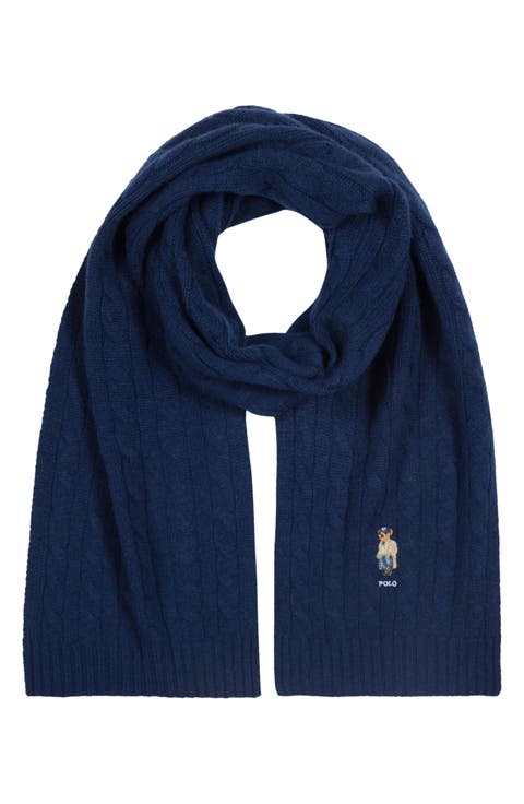 Litchfield Bear Cable Knit Scarf