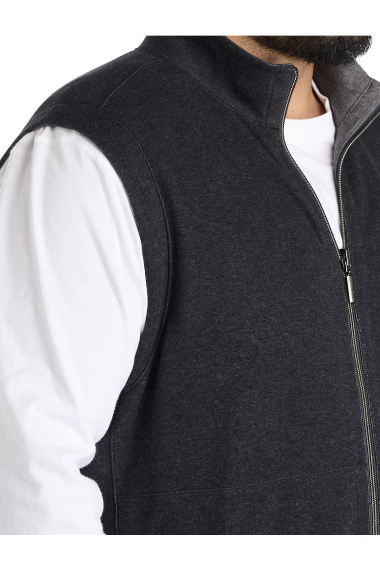 Big & Tall Flip Coast Reversible Vest, Alternate, color, BLACK HEATHER