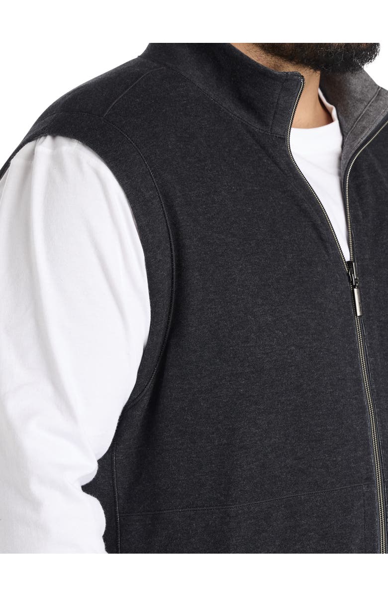 Tommy Bahama Big & Tall Flip Coast Reversible Vest, Alternate, color, Black Heather