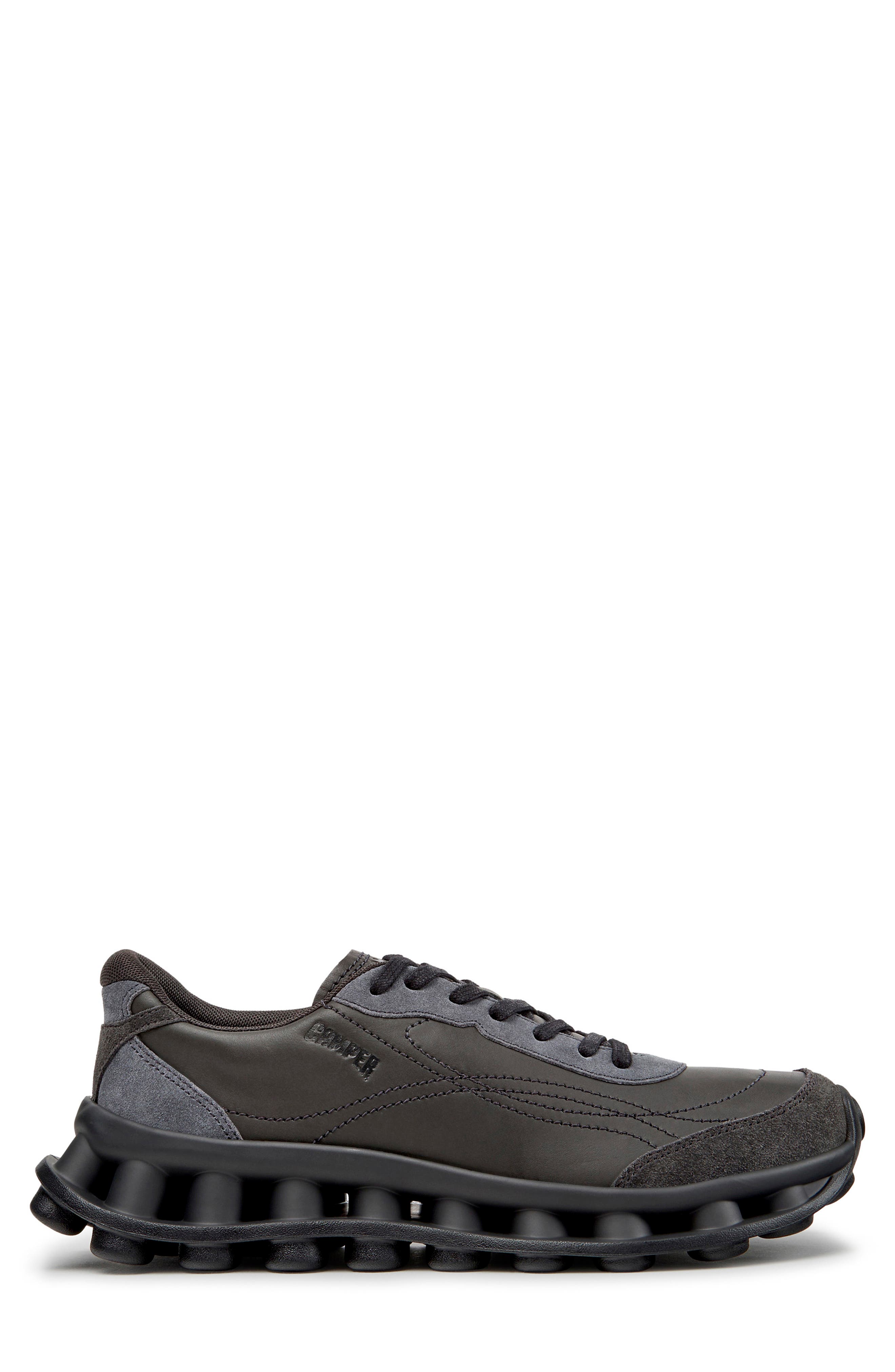 Pelotissima Leather Sneaker, Alternate, color, DARK GRAY