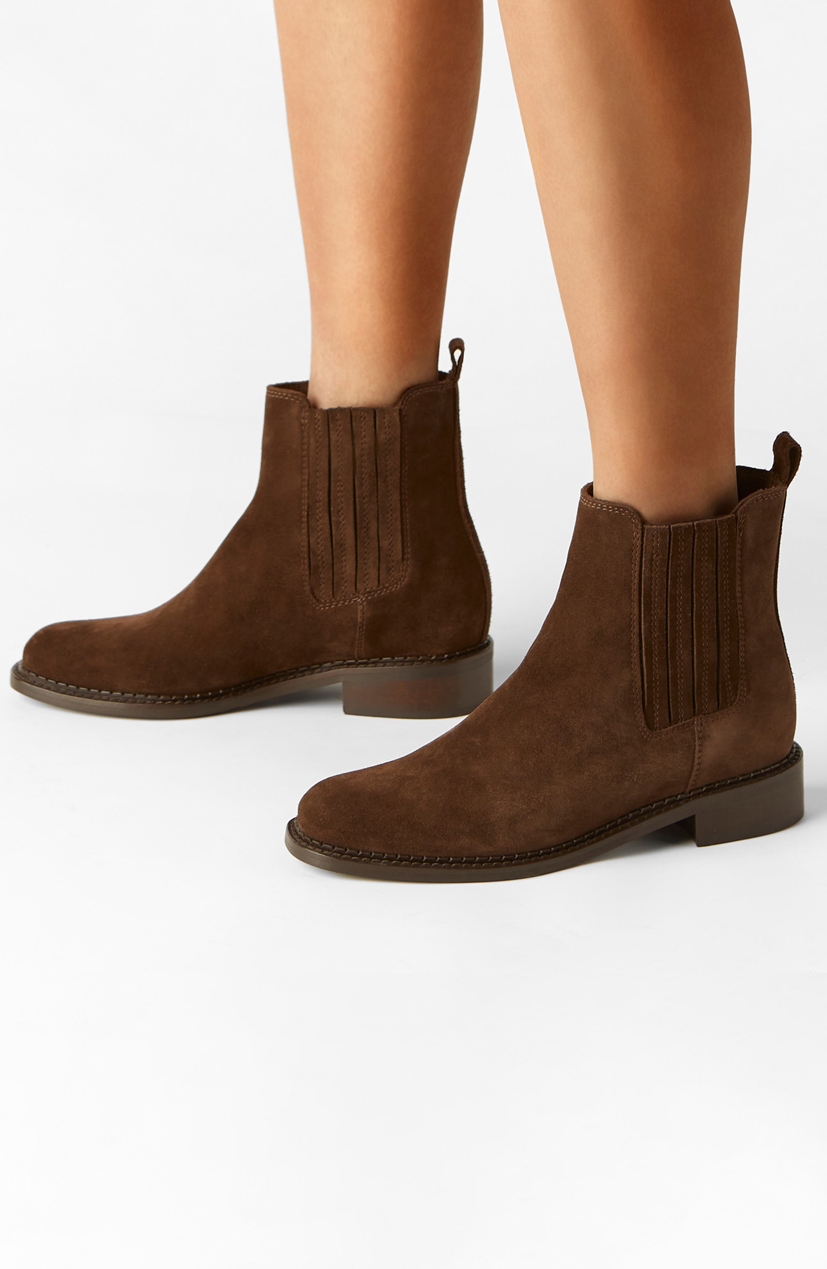 La Canadienne Seraphina City Dry<sup>™</sup> Waterproof Chelsea Boot, Alternate, color, Brunette Suede