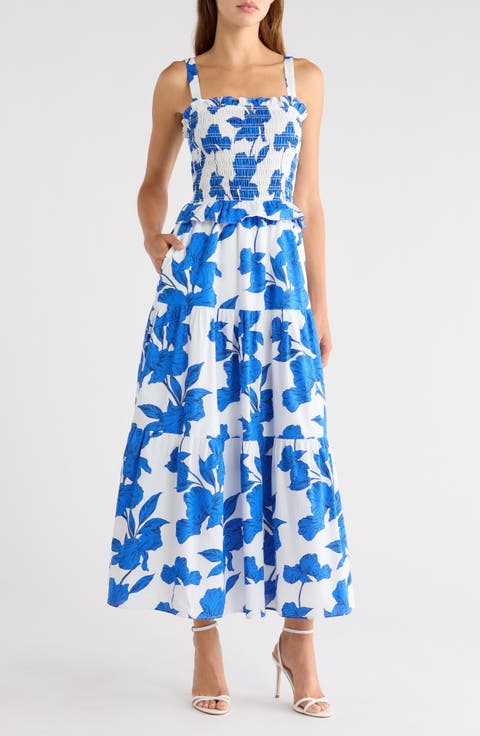 Lindsy Smocked Sleeveless Maxi Dress