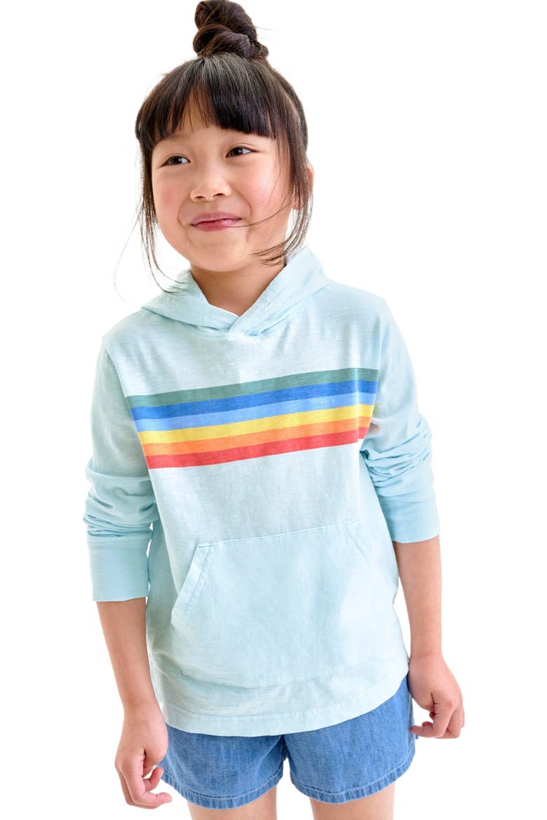 Kids Rainbow Banner T-Shirt Hoodie, Alternate, color, Saltwater Rainbow Banner