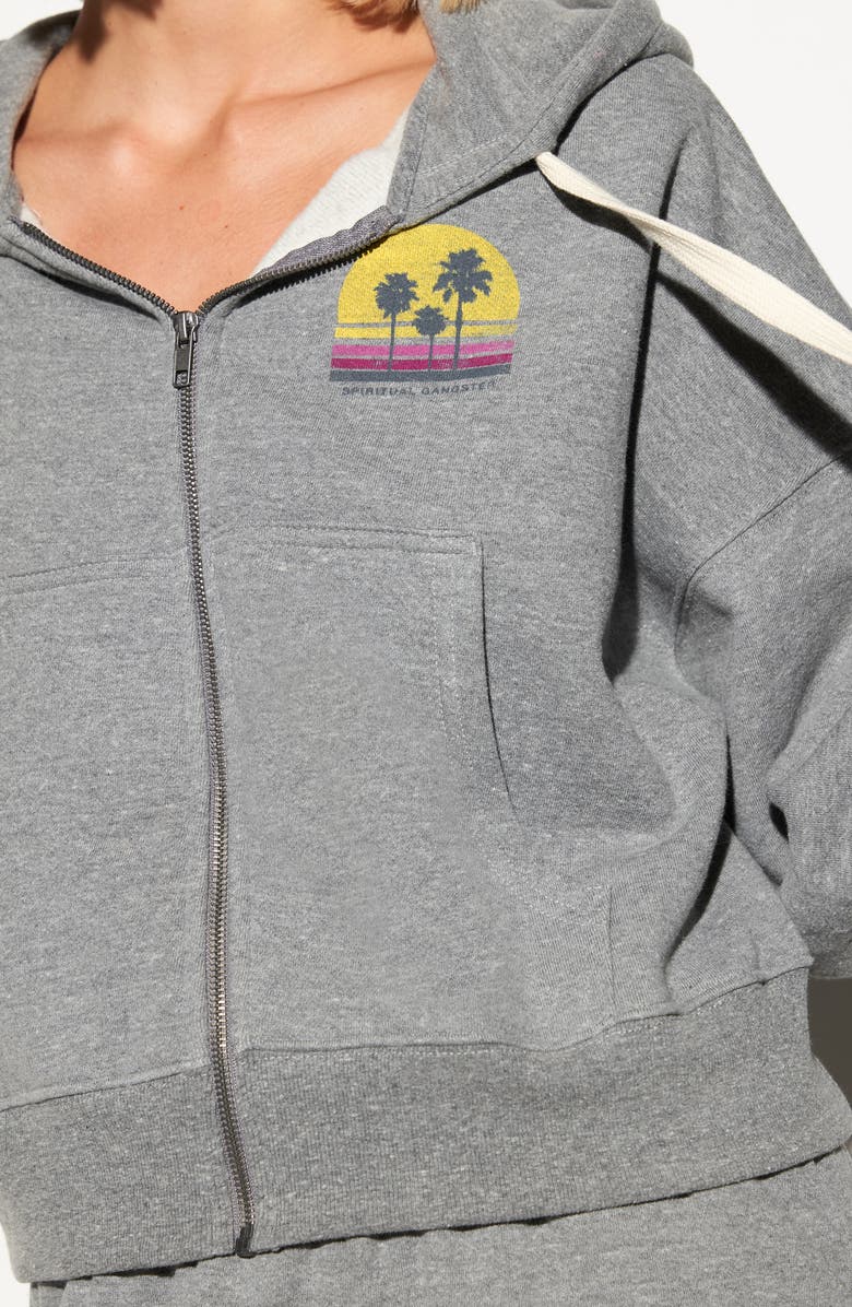 Spiritual Gangster Sunset Stripe Roxbury Full Zip Hoodie, Alternate, color,