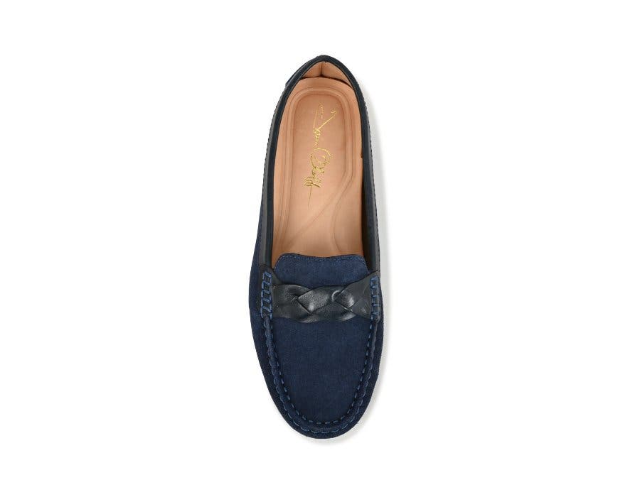 PIPER Leather Driving Loafer, Alternate, color, Navy