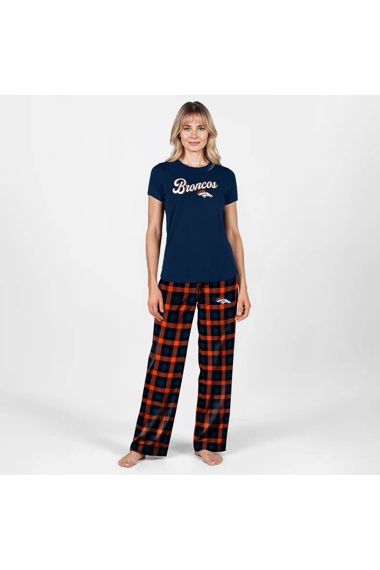 Women's Concepts Sport  Navy Denver Broncos Highland Sleep Set, Main, color, Navy