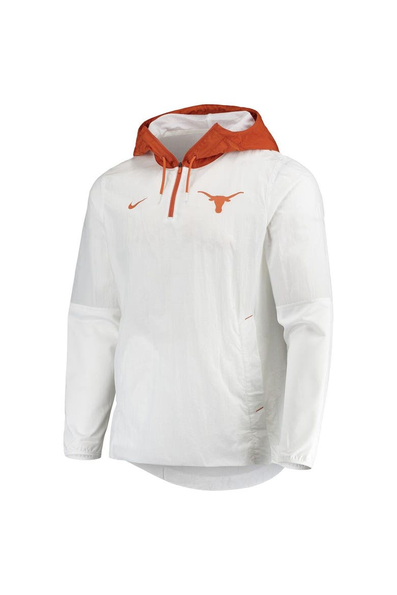 Men's Nike White/Texas Orange Texas Longhorns Player Quarter-Zip Jacket, Alternate, color, White
