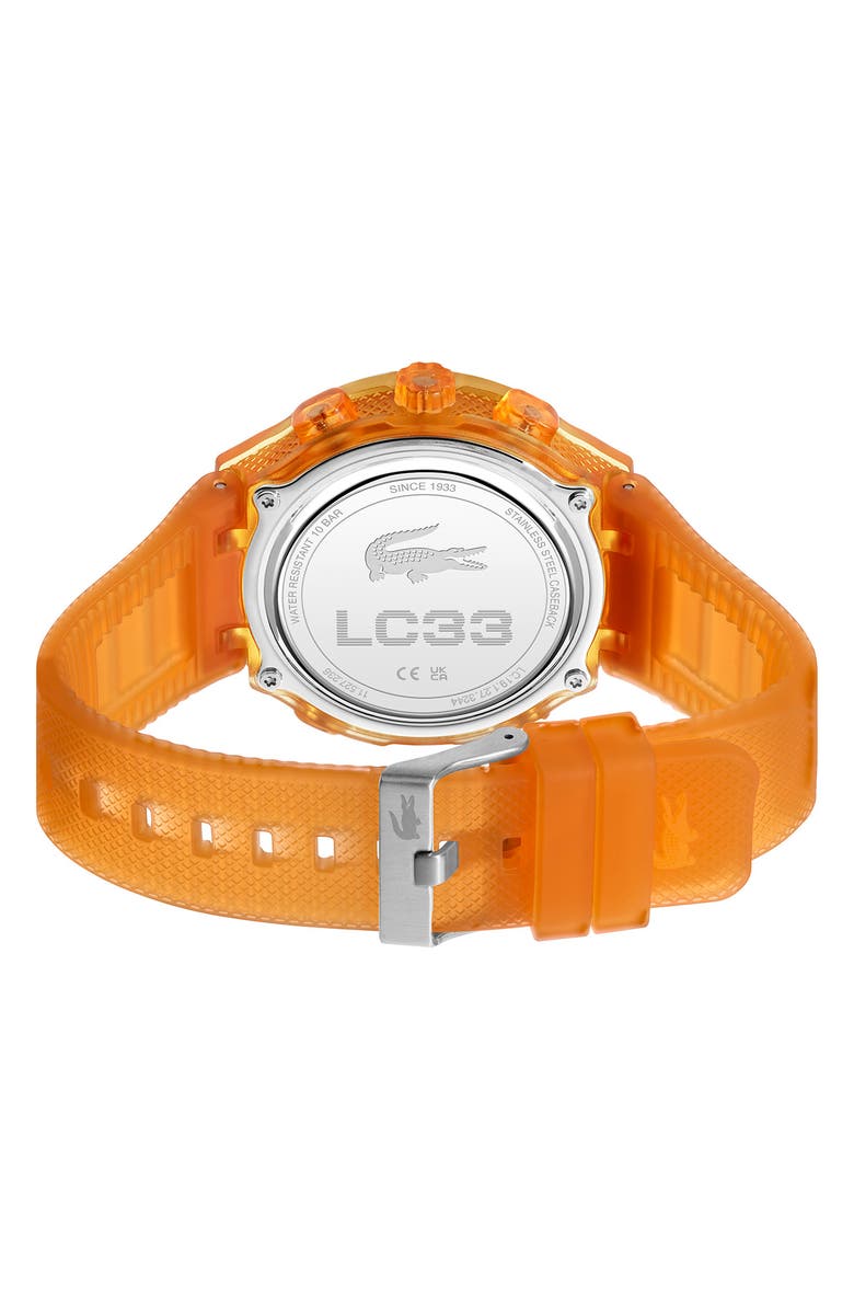 Lacoste LC33 Silicone Strap Watch, 44mm, Alternate, color, 