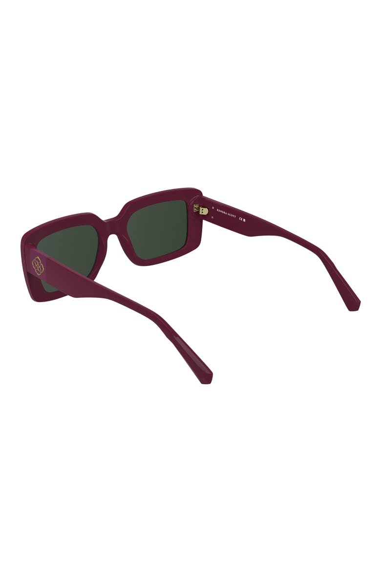 Dira 55mm Rectangular Sunglasses, Alternate, color, ROSE