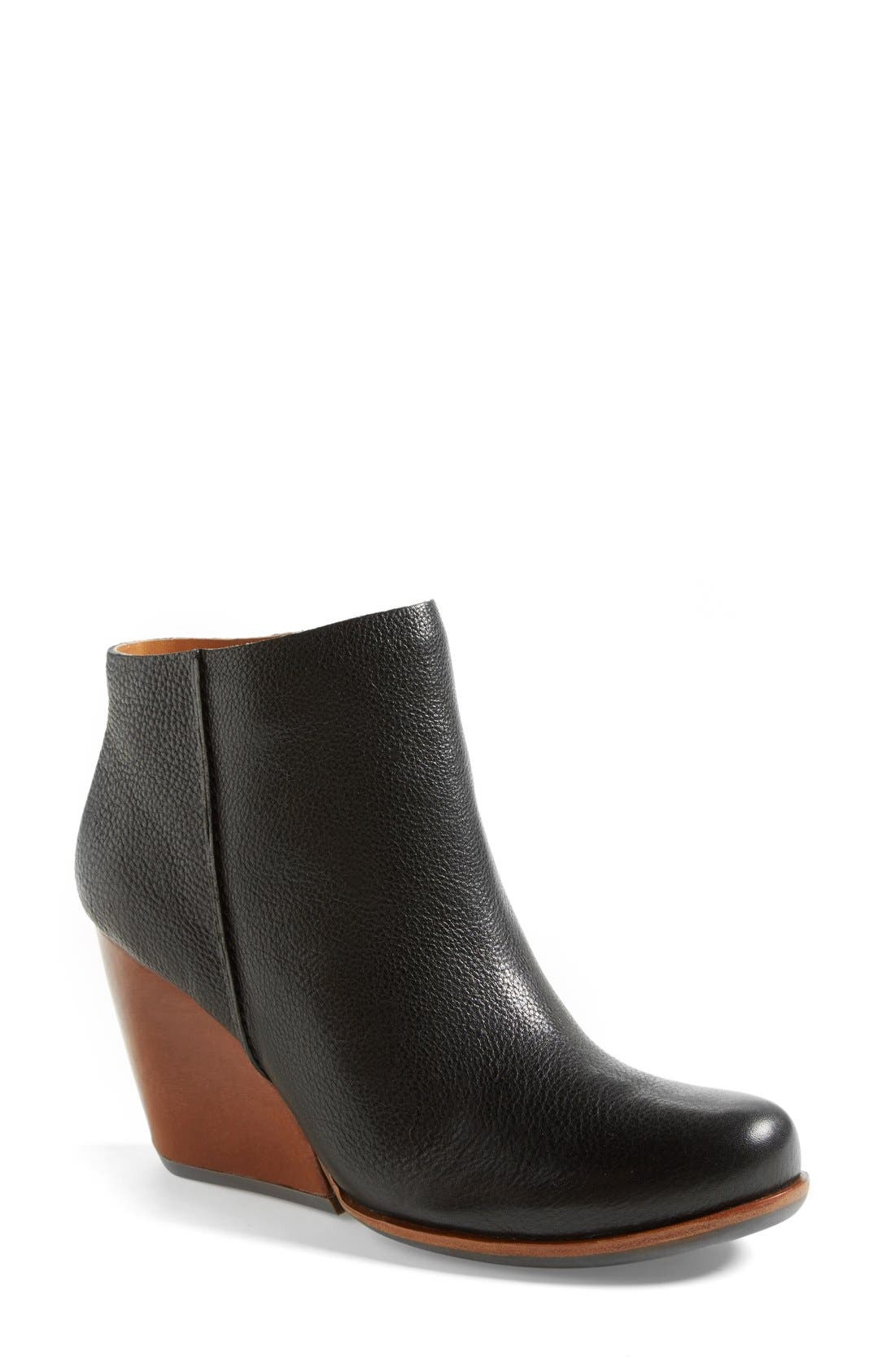 Kork-Ease<sup>®</sup> 'Natalya' Burnished Leather Demi Wedge Boot, Main, color, 