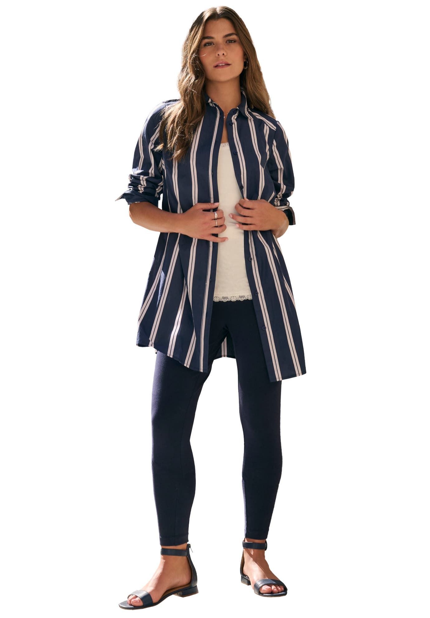 NAVY IVORY STRIPES