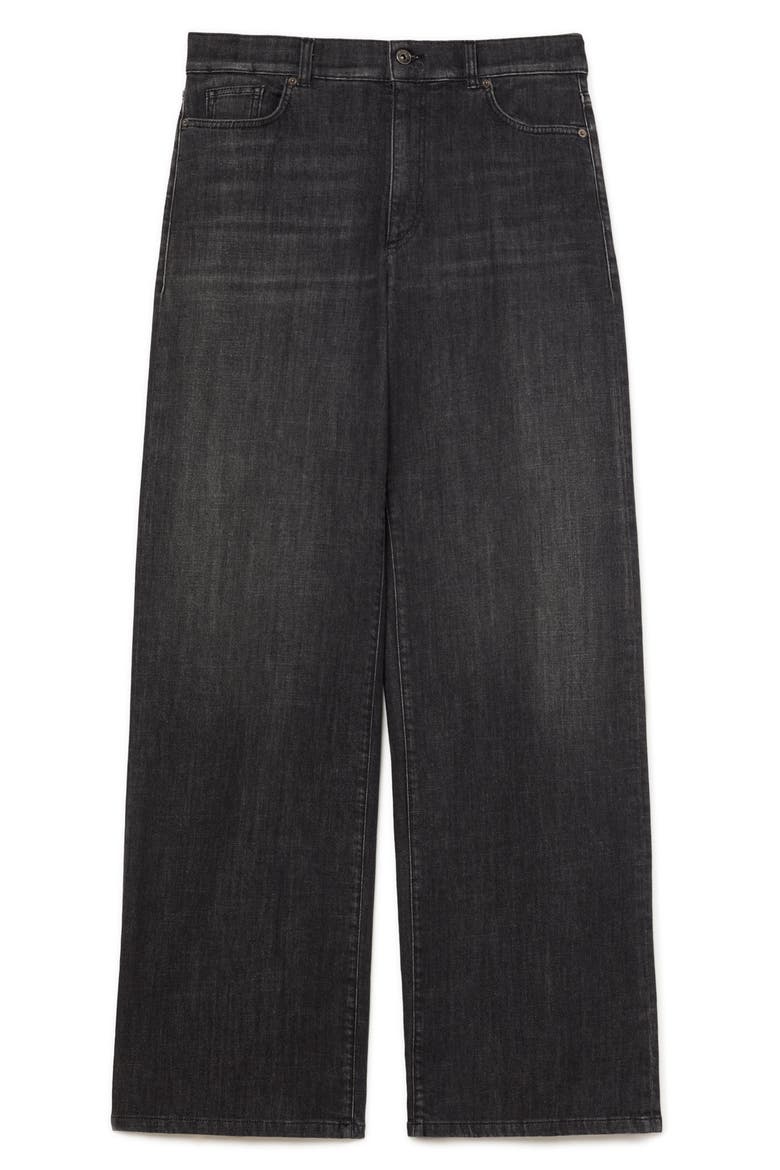 Slana Wide Leg Jeans, Alternate, color, BLACK
