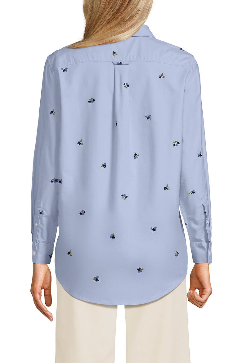 Oxford Shirt, Alternate, color, Soft Sky/Deep Sea Floral