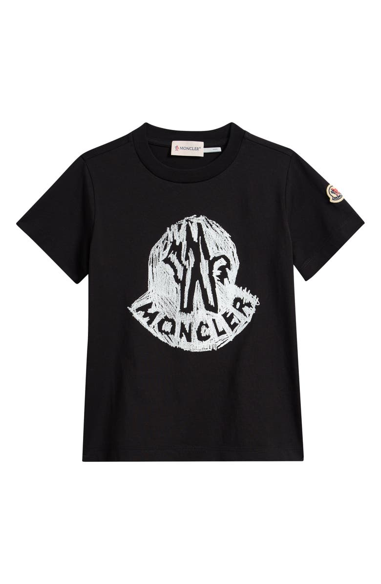 Moncler Kids' Cockerel Logo Graphic T-Shirt, Main, color, Black