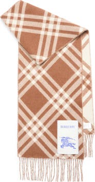 Burberry Bias Check Cashmere Scarf