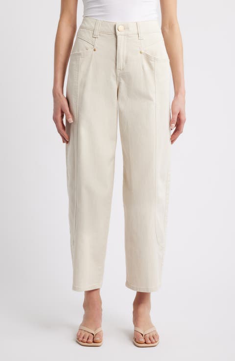 High Waist Barely Barrel Jeans (Blanched Almond)