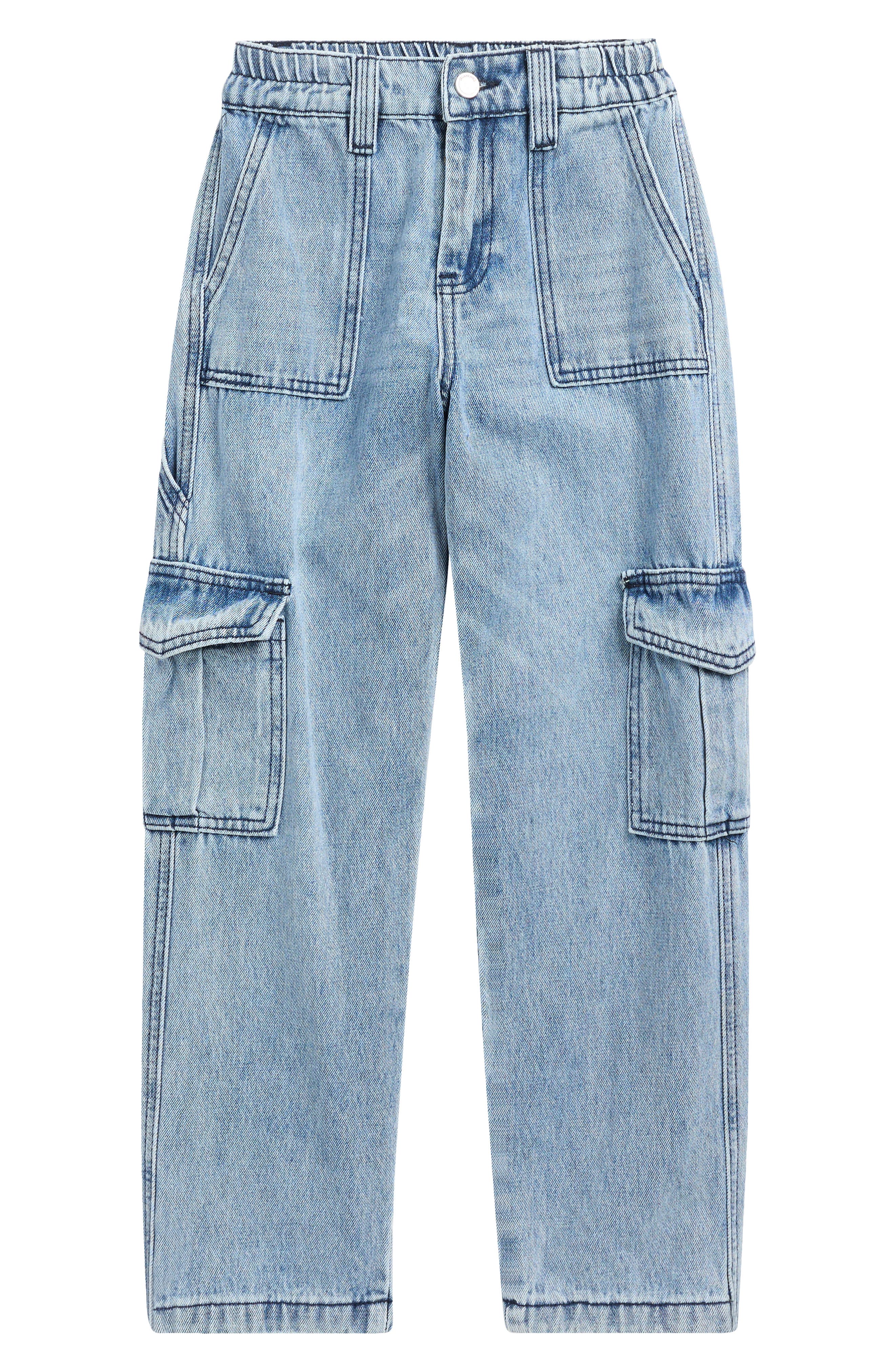 Blanknyc Kids' Cargo Denim Jeans In Blue