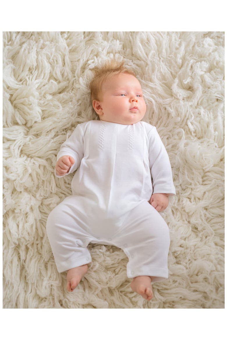 Layette Long One Piece, Alternate, color, White