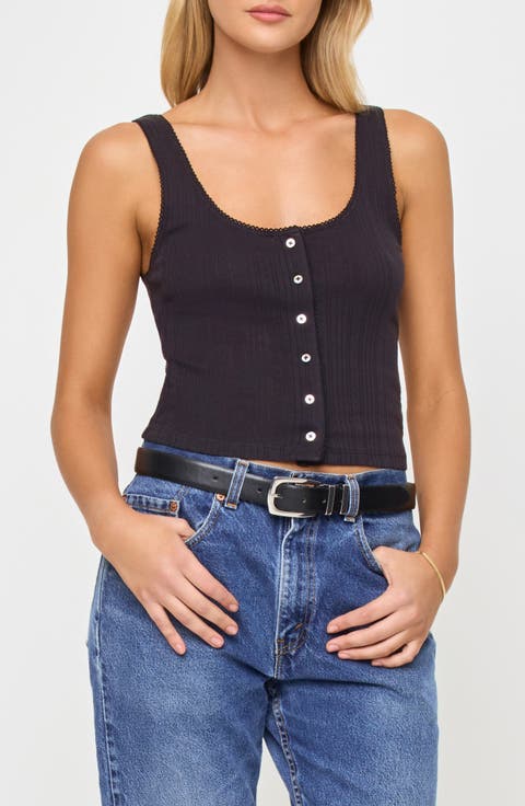 Jeanie Pointelle Cover-Up Tank