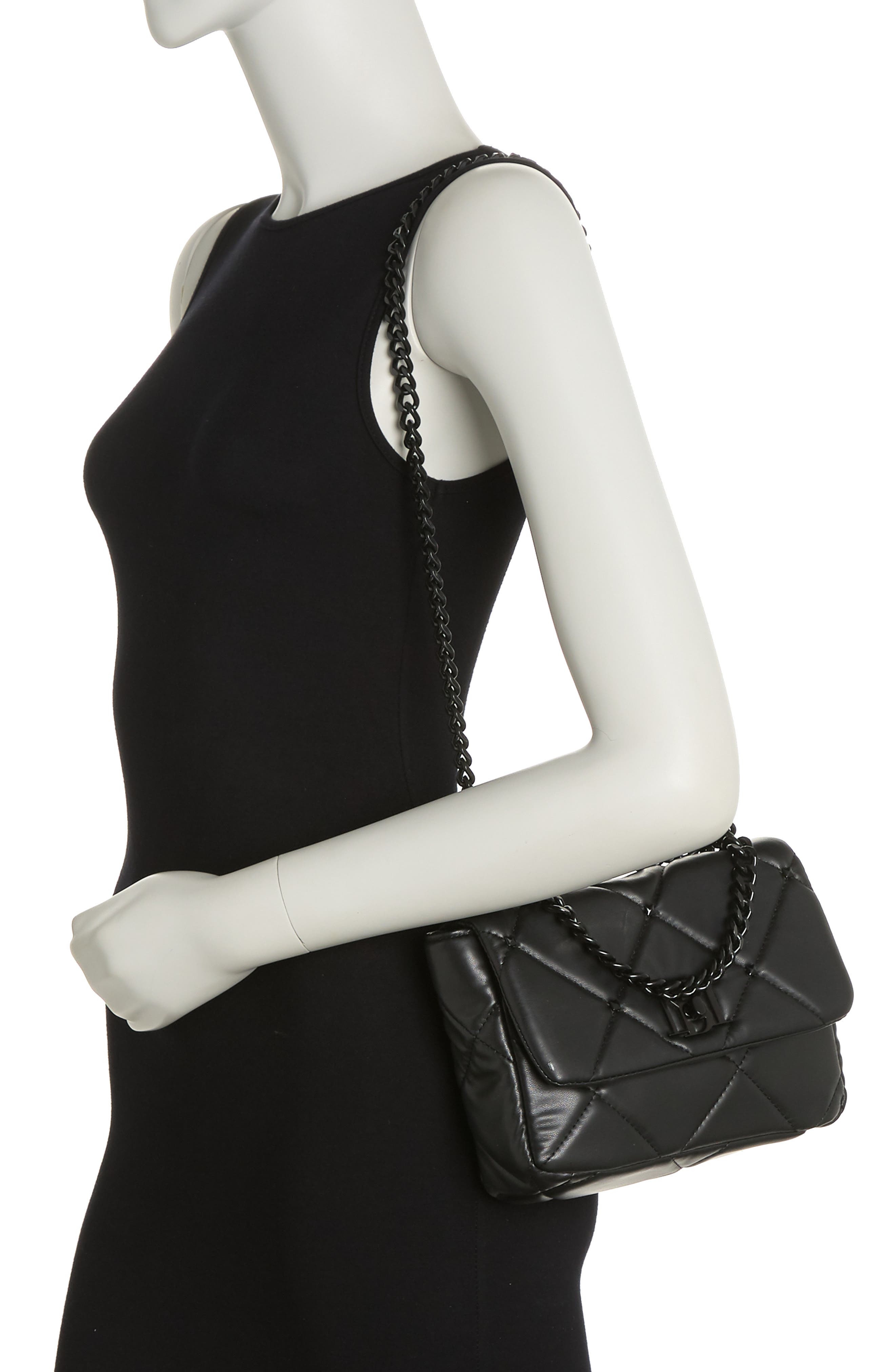 Badgley Mischka Collection Big Chain Diamond Quilt Crossbody Bag, Alternate, color, 