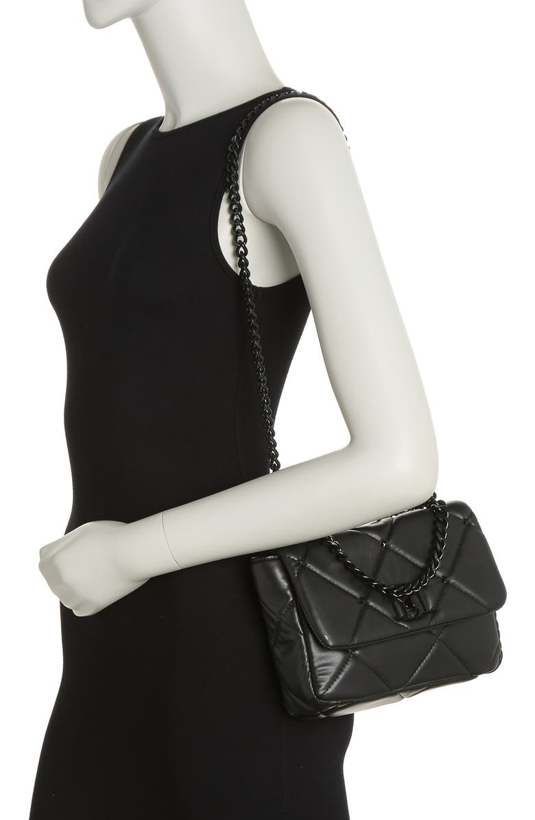 Badgley Mischka Collection Big Chain Diamond Quilt Crossbody Bag, Alternate, color,