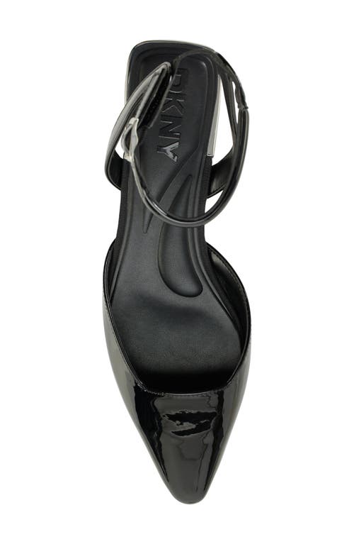 Dkny Cacia Ankle Strap Flat In Black