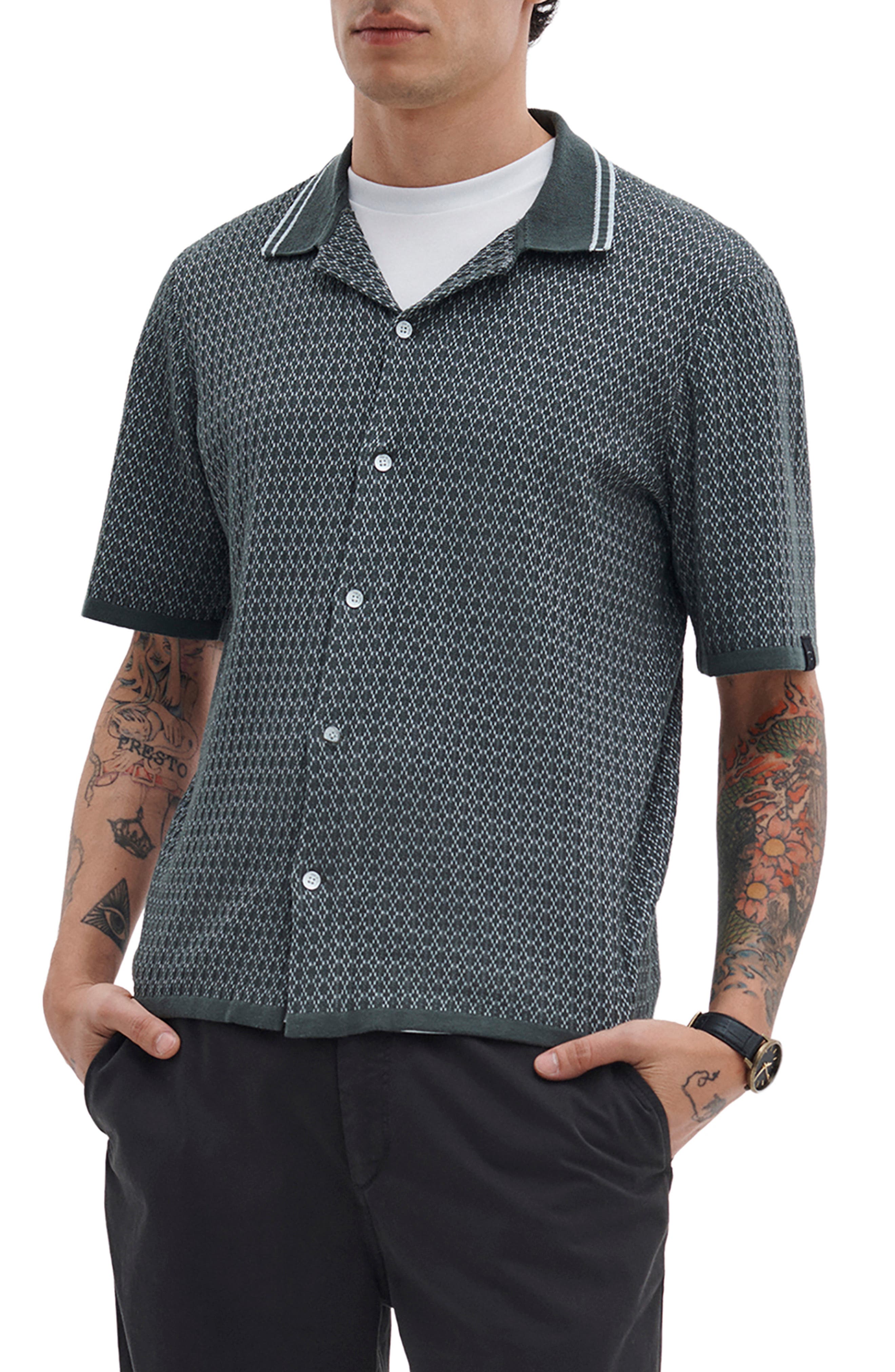 Harvey Cross Stitch Camp Shirt