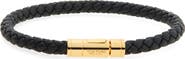 TOM FORD Tubular Clasp Braided Leather Bracelet