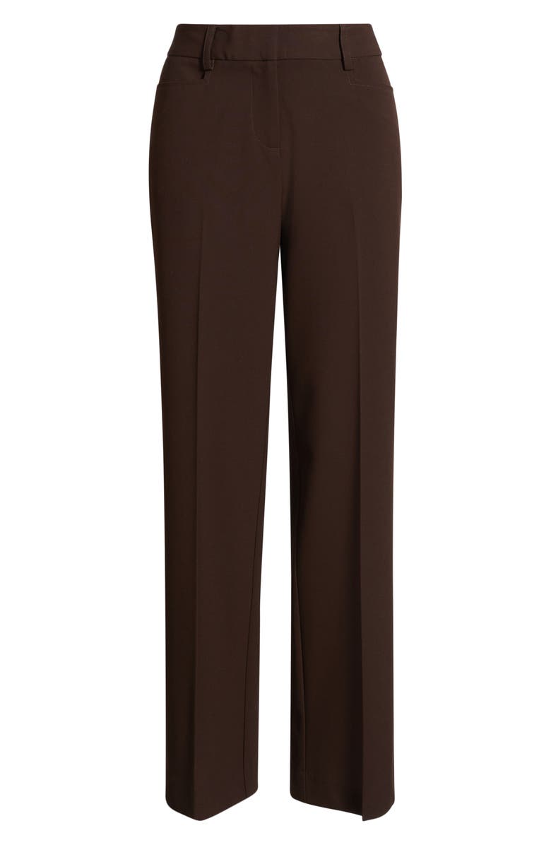 Tahari ASL Bird Eye Straight Leg Pants, Main, color, Espresso