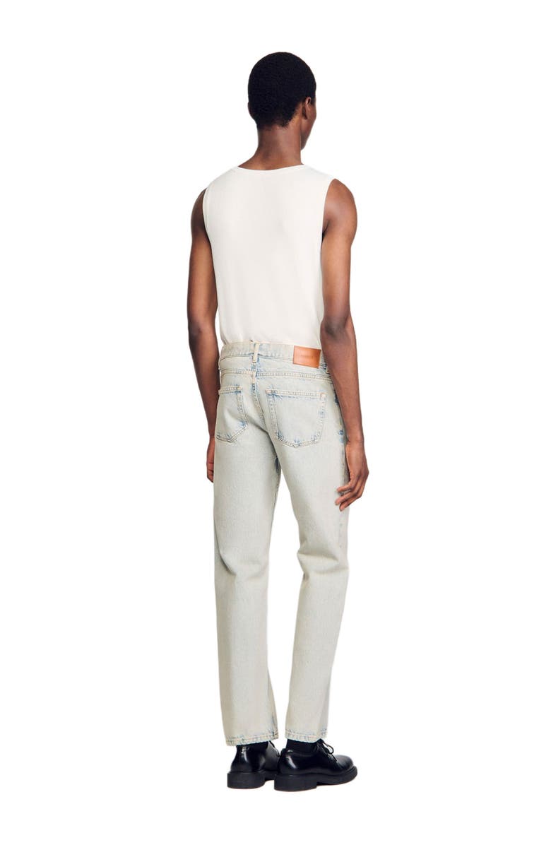 SANDRO Regular faded jeans, Alternate, color, Blue Vintage - Denim