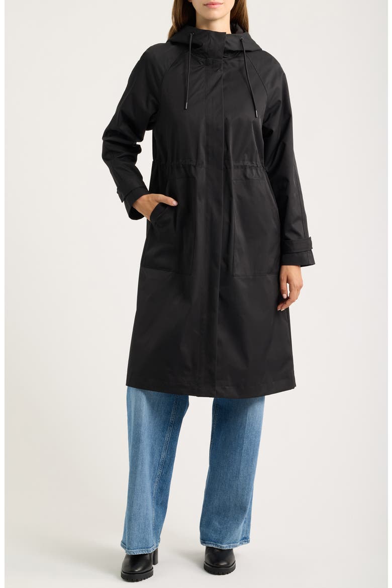 Hooded Raincoat, Alternate, color, NAVY