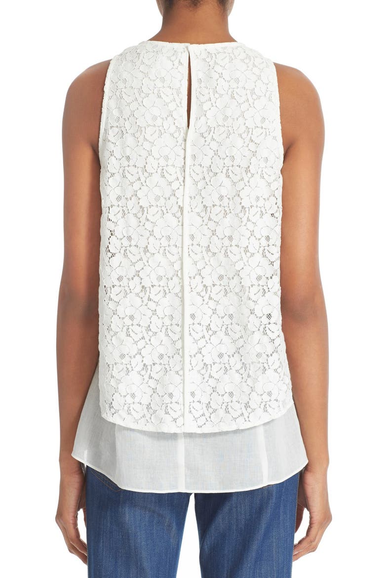 Empire Flounce Top, Alternate, color, SOFT WHITE