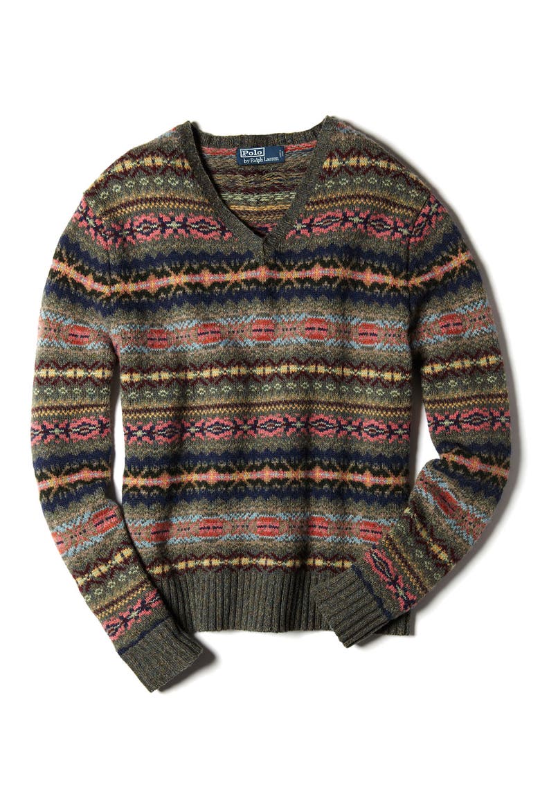 Fair Isle Sweater, Alternate, color, LODEN