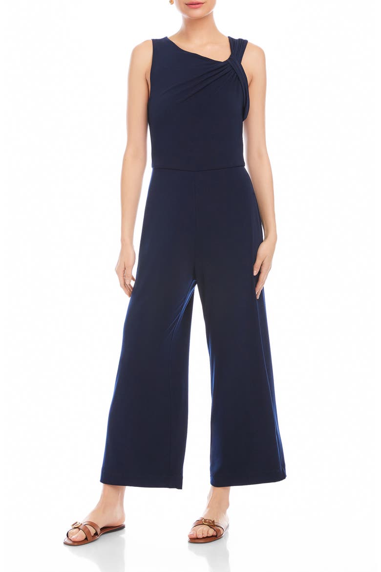 Becca Travel Jersey Jumpsuit, Main, color, NAVY
