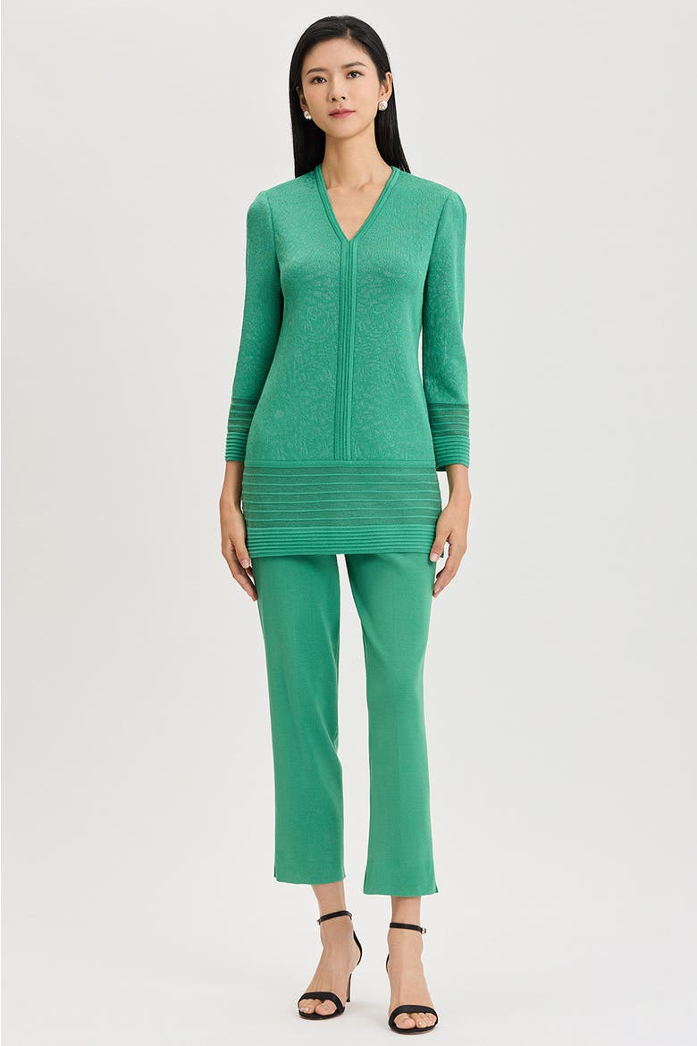 Classic Burnout Medallion Soft Knit Tunic, Alternate, color, Kelly Green