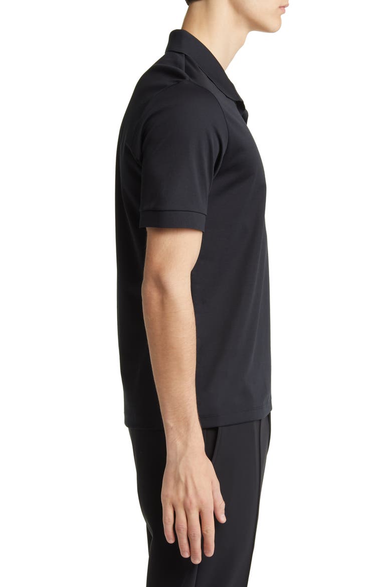 Malden Johnny Collar Polo, Alternate, color, BLACK