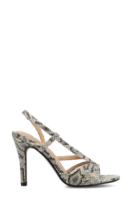 Journee Collection Varra Slingback Sandal In Snake Embossed