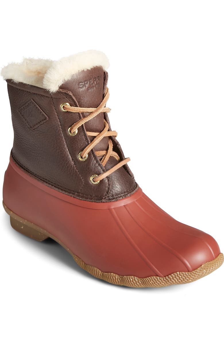 Sperry Saltwater Luxe Genuine Shearling Lined Duck Boot, Main, color,
