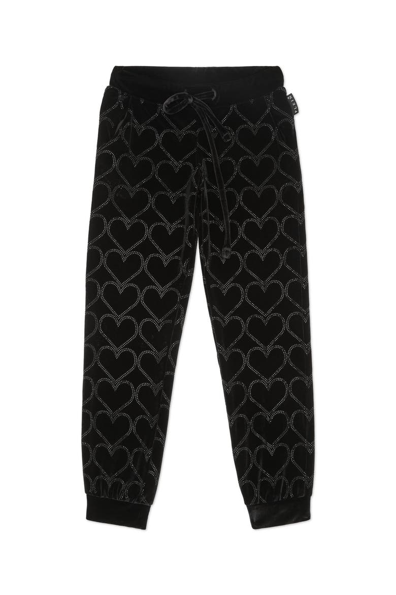 Jogging Trousers Heart Girl, Main, color, black