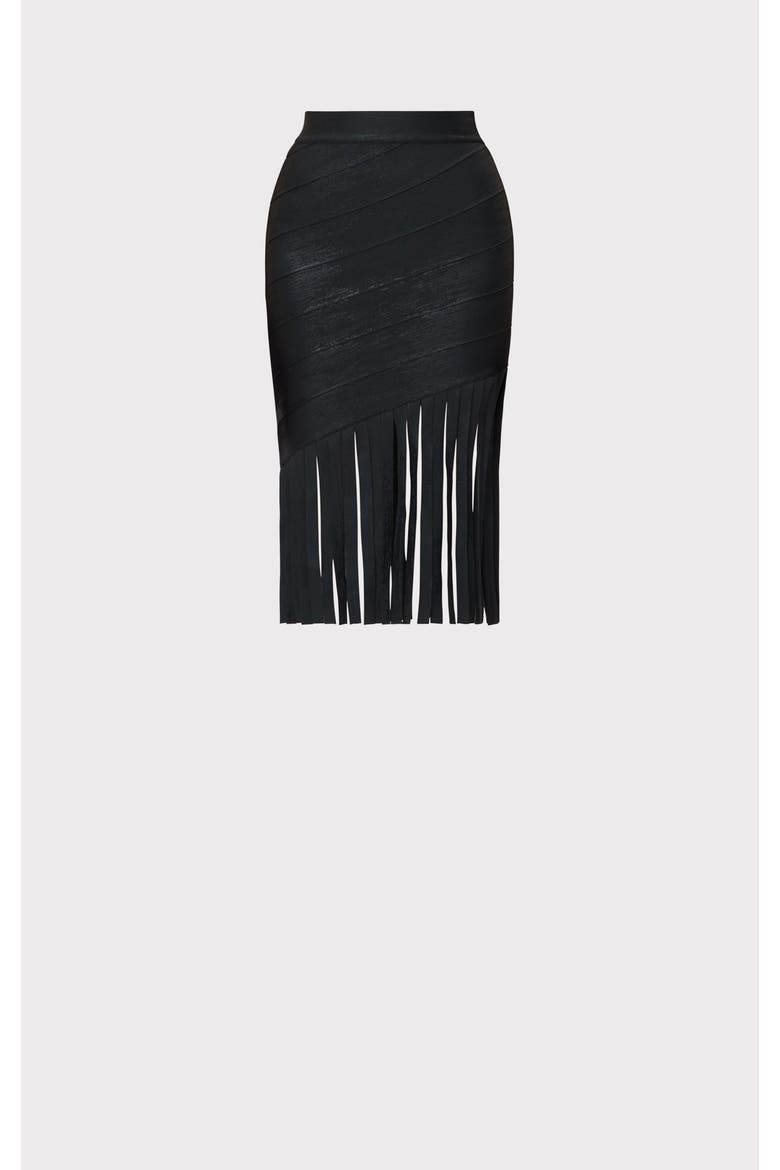 The Metallic Nicole Skirt, Alternate, color, BLACK FOIL