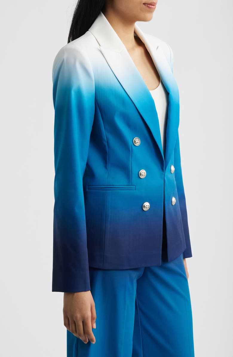 Tahari ASL Faux Double Breasted Blazer, Alternate, color,