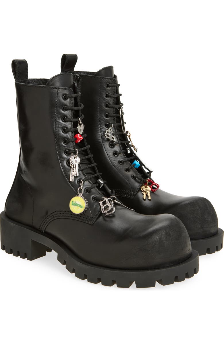 Balenciaga Hummer Combat Boot, Main, color, 1080 Black