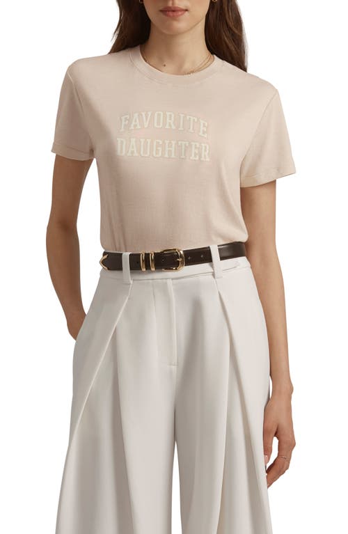 Favorite Daughter Cropped Collegiate T-shirt In Neutral