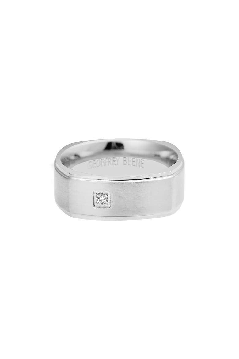 Men's Cubic Zirconia Band Ring, Alternate, color, SILVER