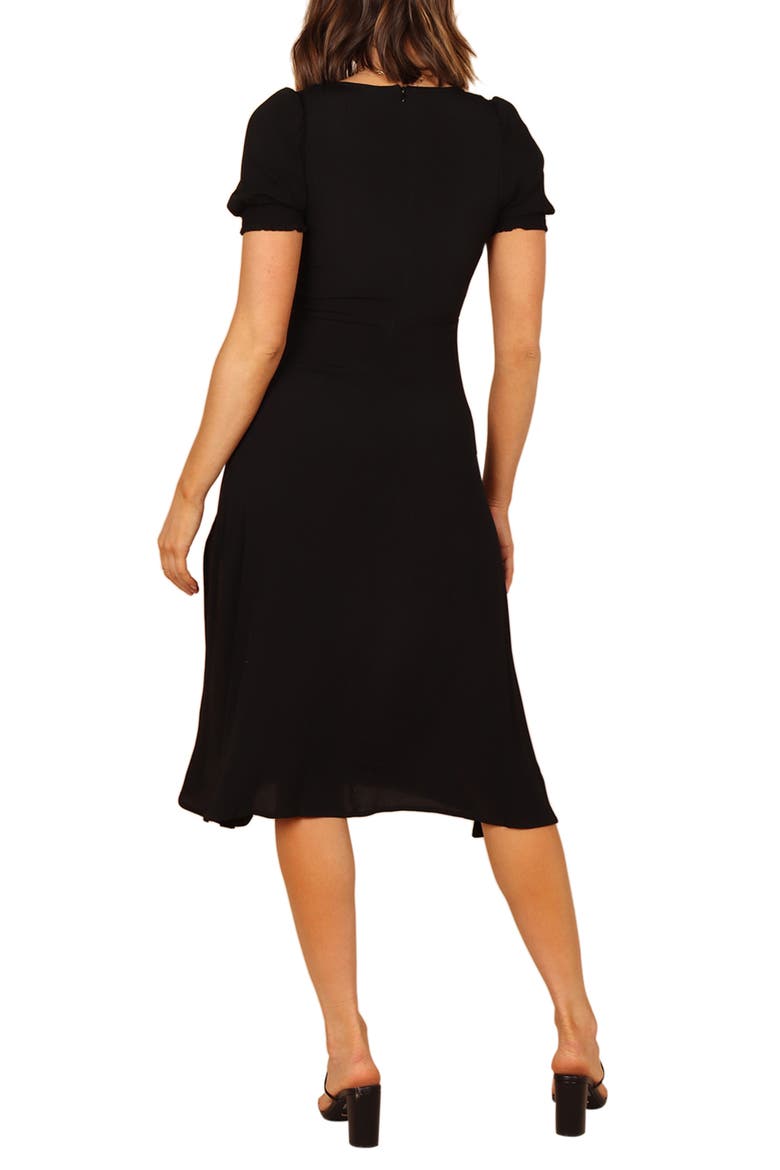 Franklin Puff Sleeve Dress, Alternate, color, EBONY